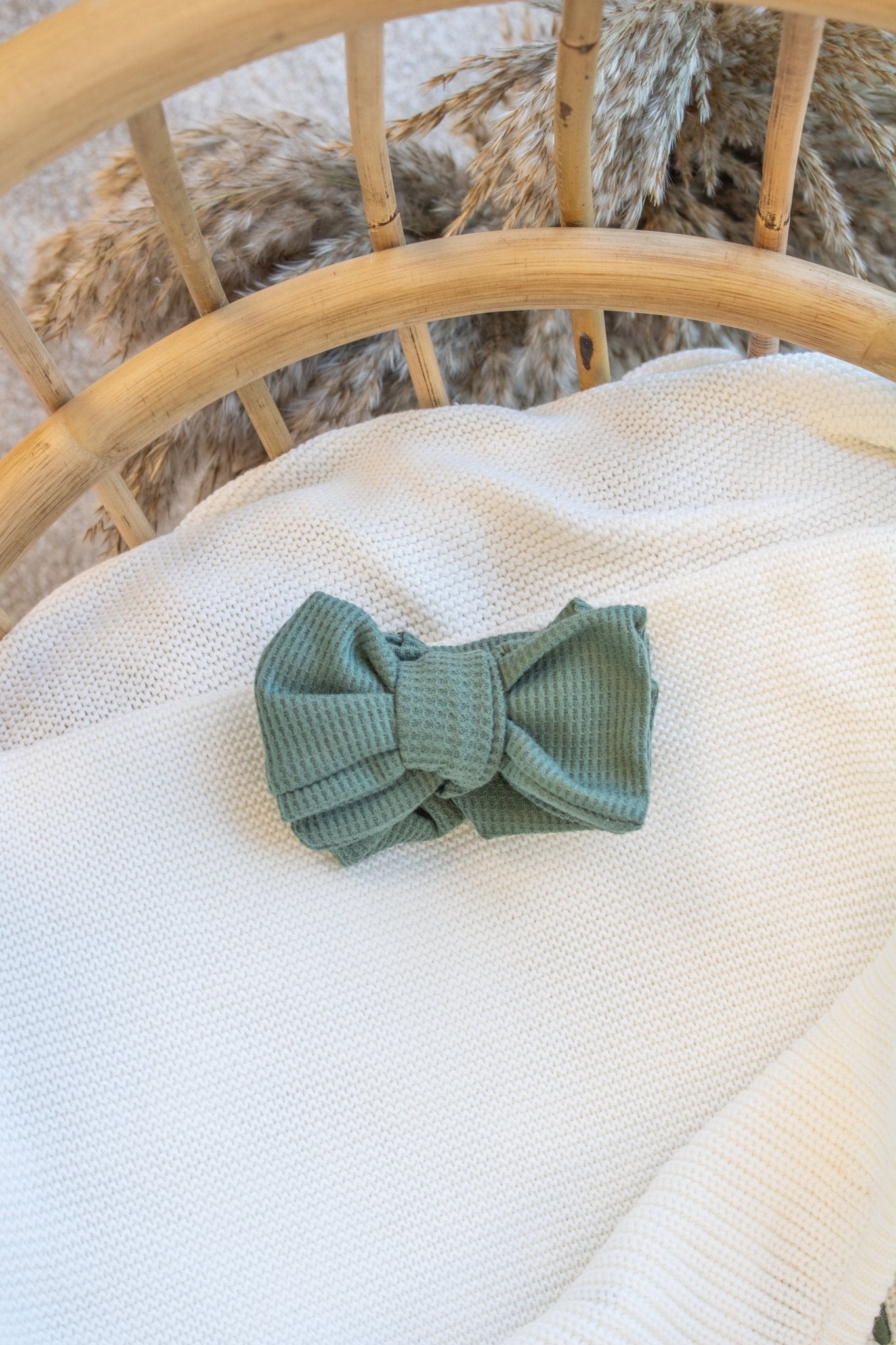 Top Knots | Baby Head Bow | Olive Green