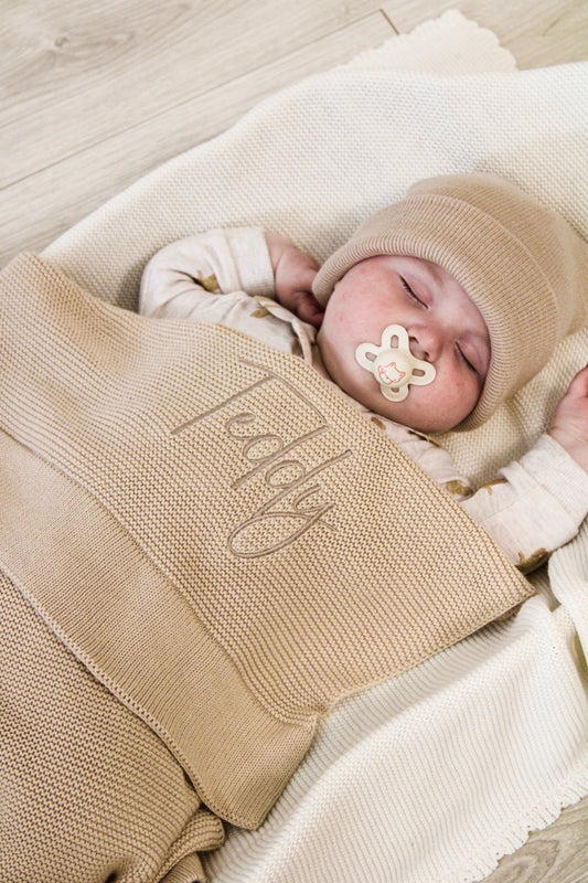 Plain Beige Baby Hat