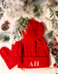 Baby Personalised Christmas Hat and Mits Set