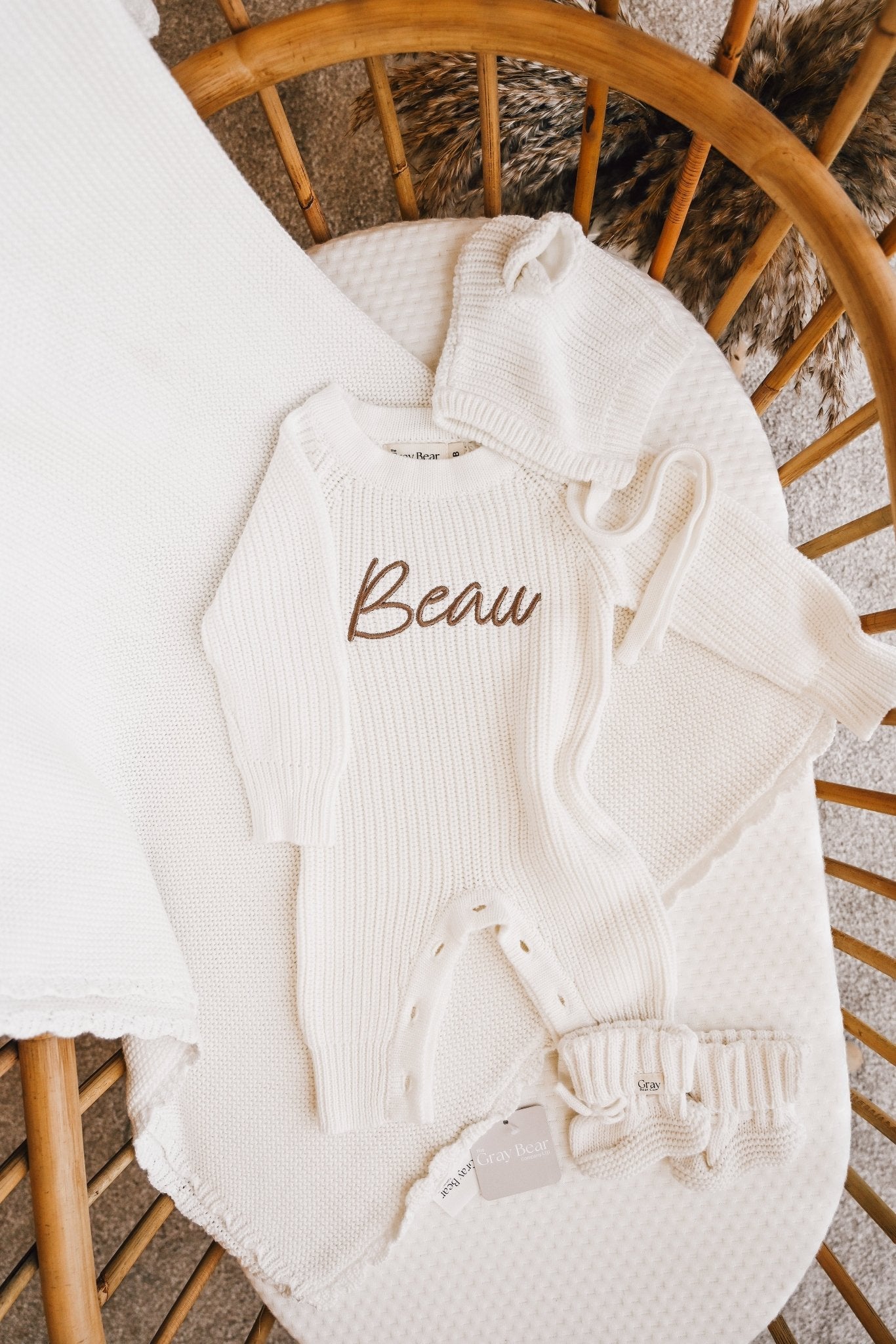 Personalised Full Length Romper | White