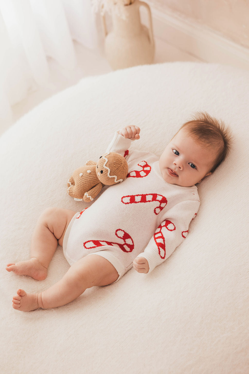 Red Candy Cane Romper | Christmas