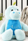 42cm Blue Embroidered Dinosaur Teddy