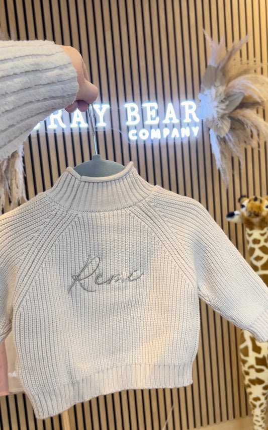 Luxury Baby Kids Sweaters / Christmas Jumpers Embroidered Personalised name