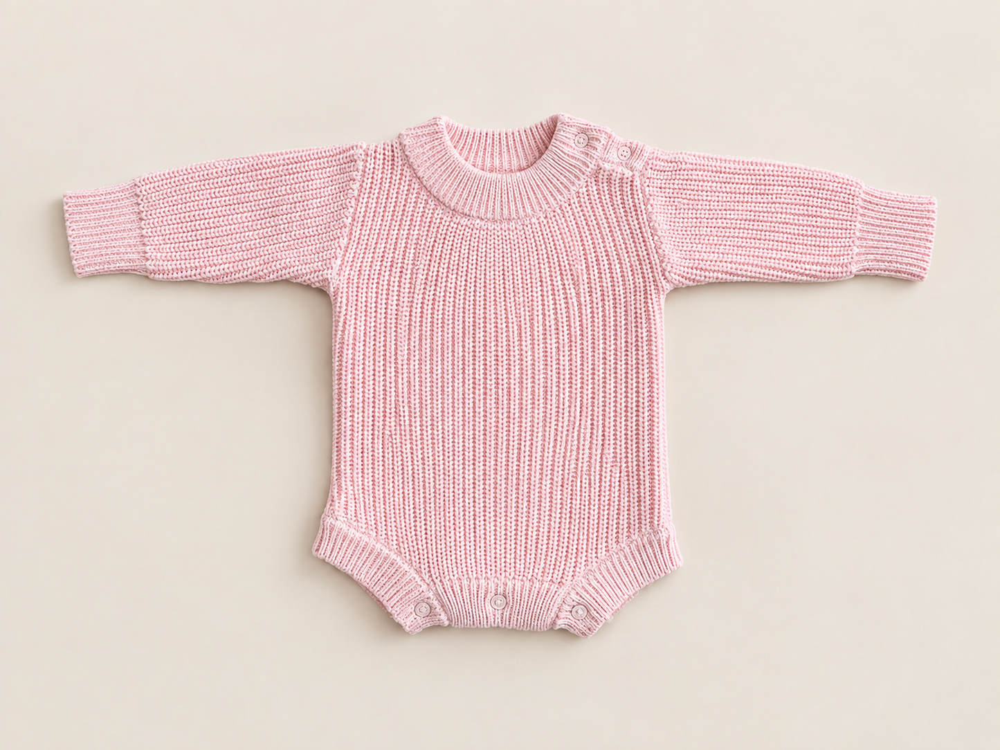 Chunky Romper | Petal Pink