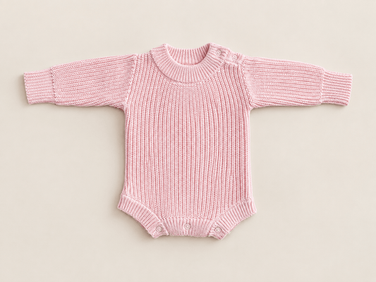 Chunky Romper | Petal Pink