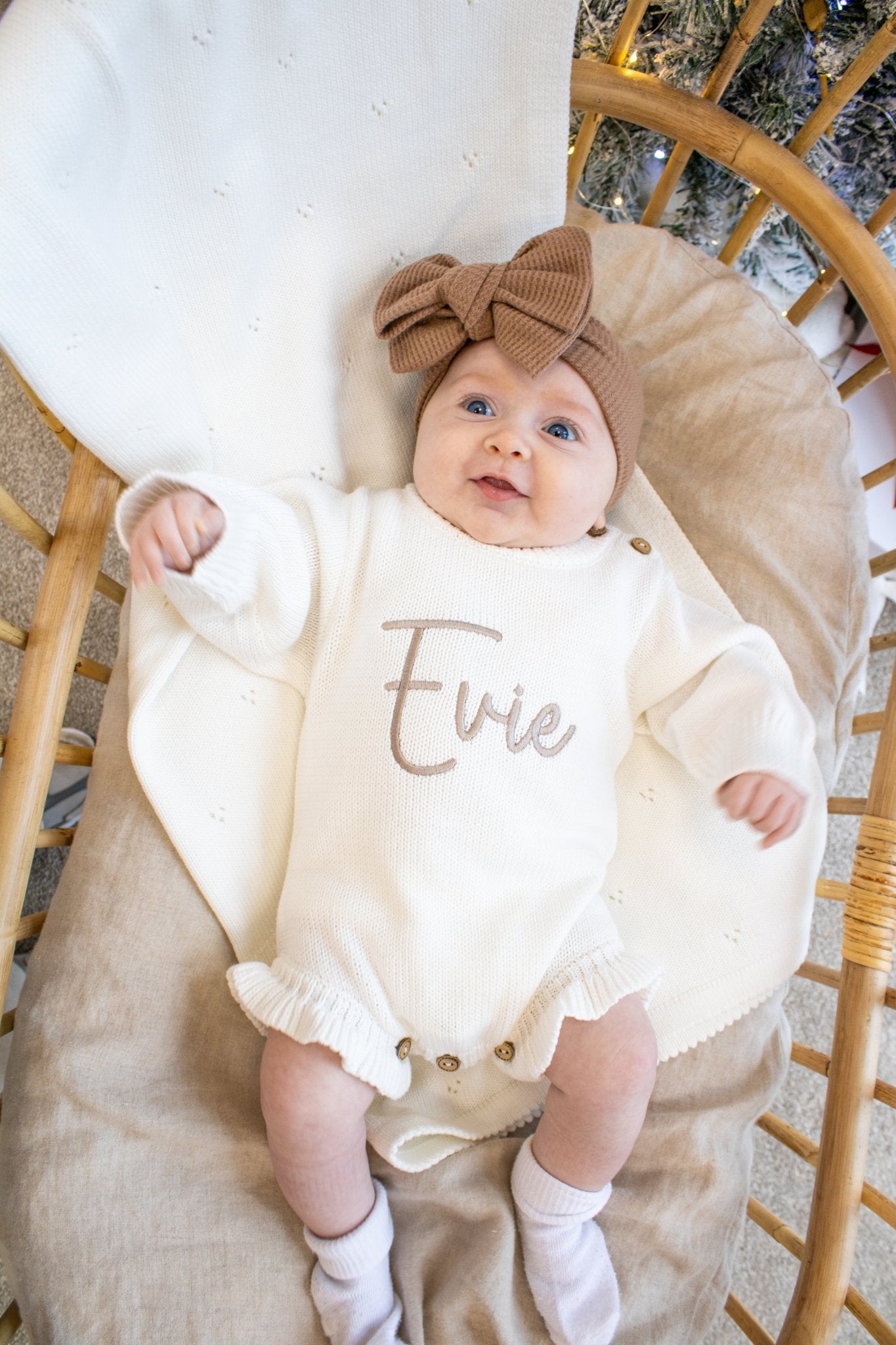 Personalised Ruffle Romper - | White