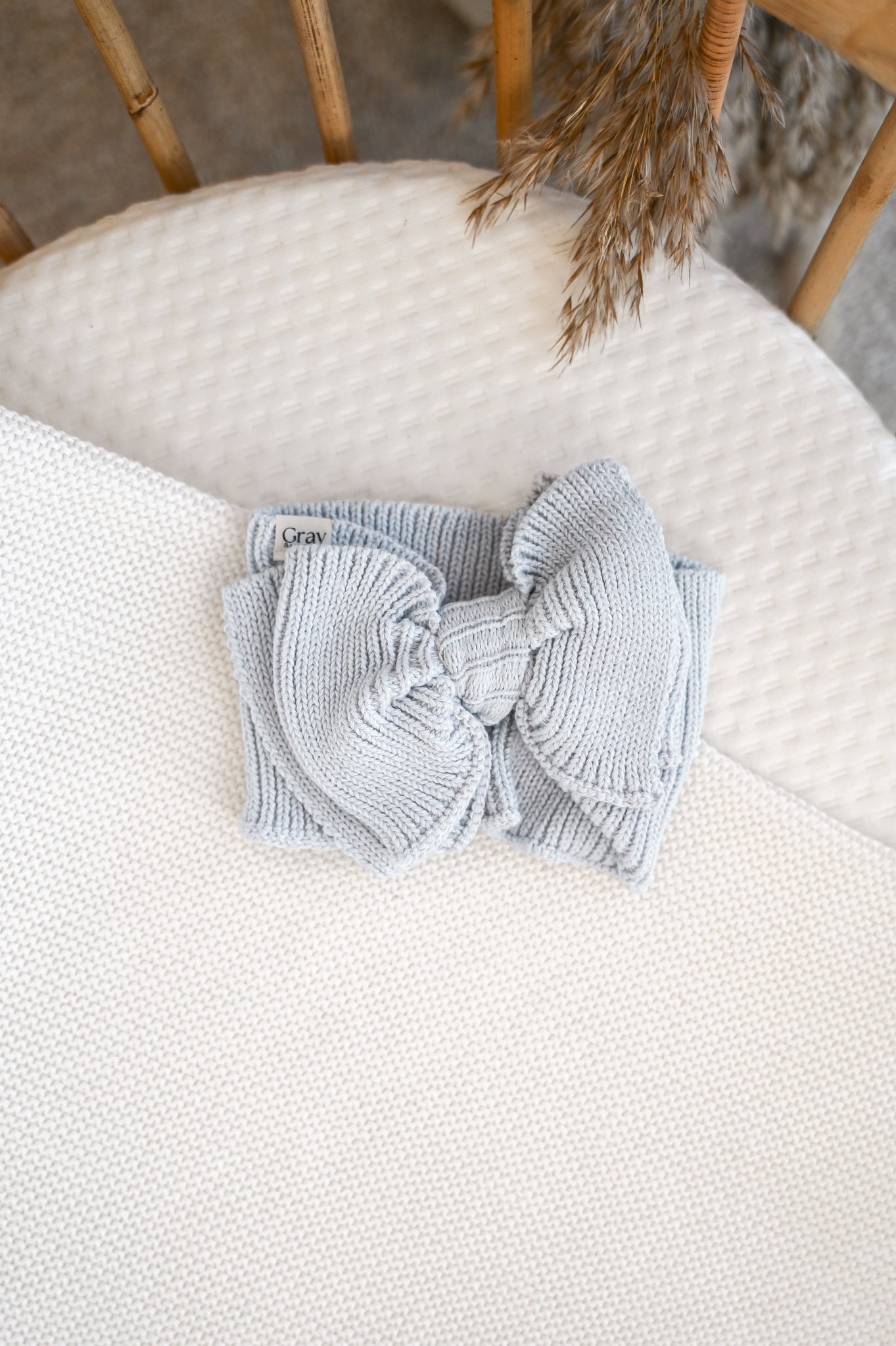 Knitted Head bow  | Powder Blue