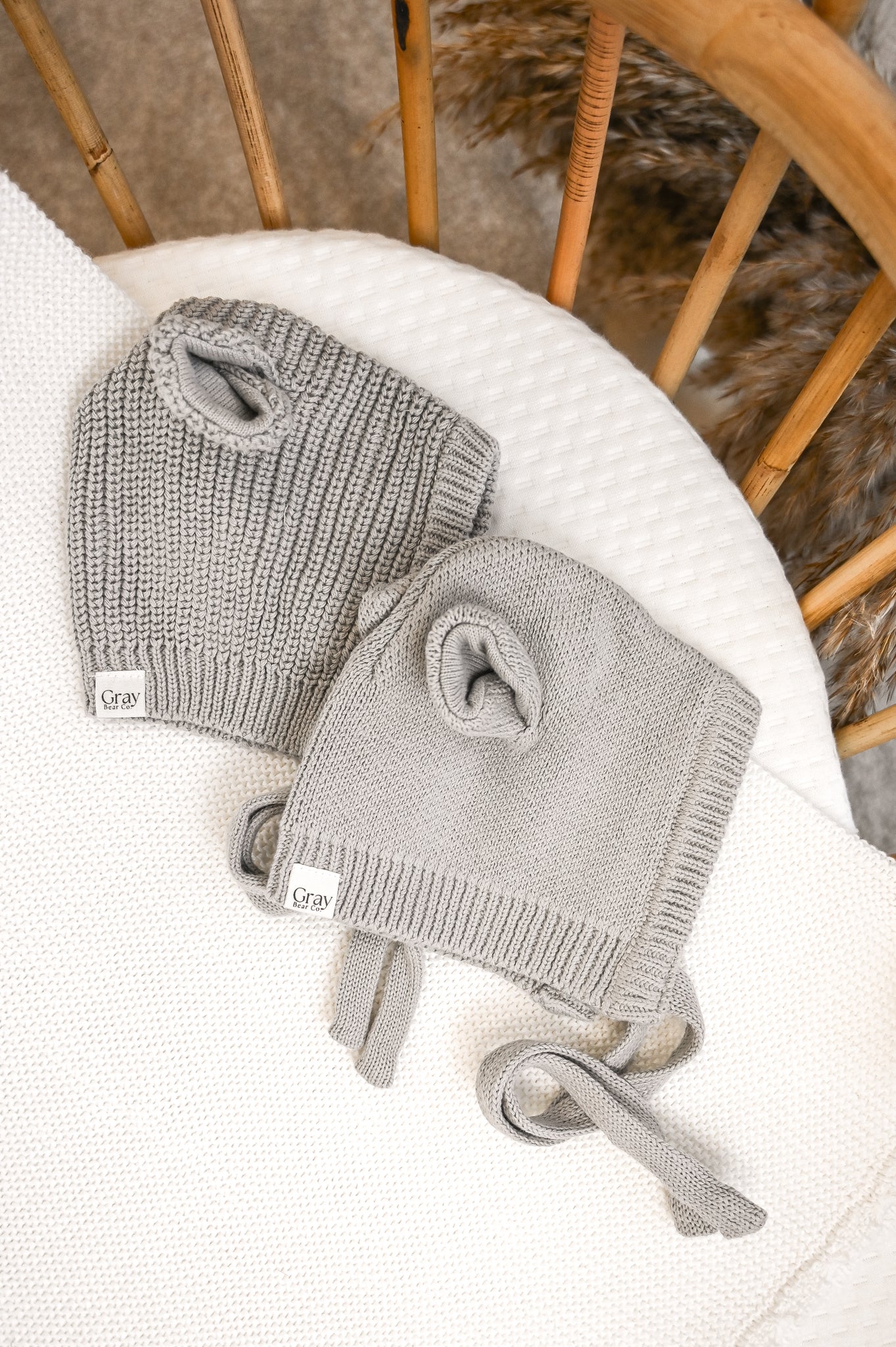 Bear Bonnet | Stone Grey