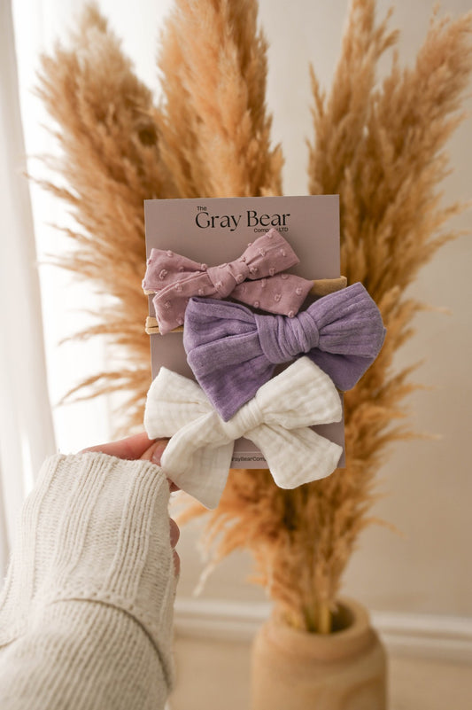 x4 Bow Headbands | Purple