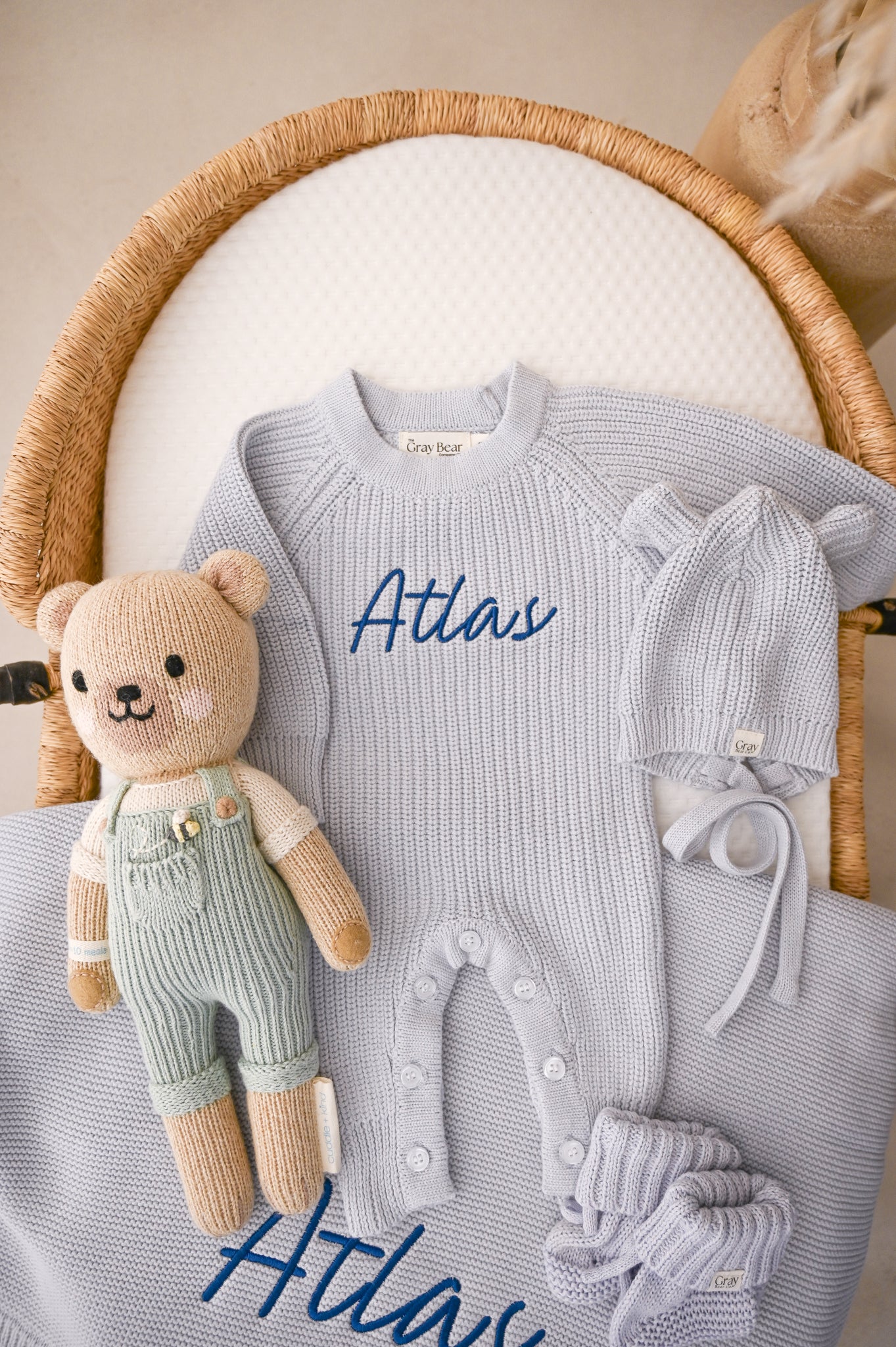 Personalised Full Length Romper | Powder Blue