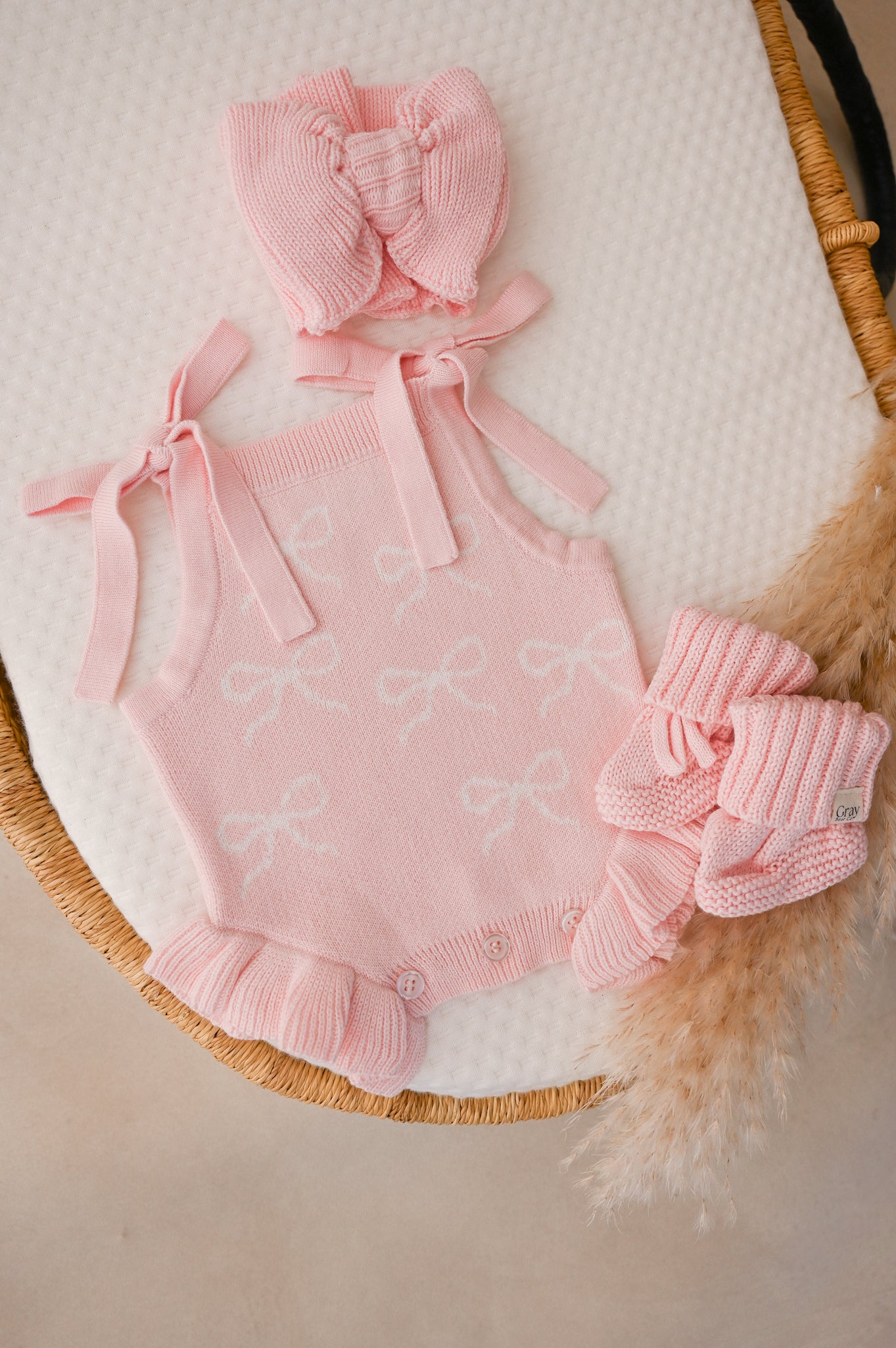 Blossom Pink Bow Romper