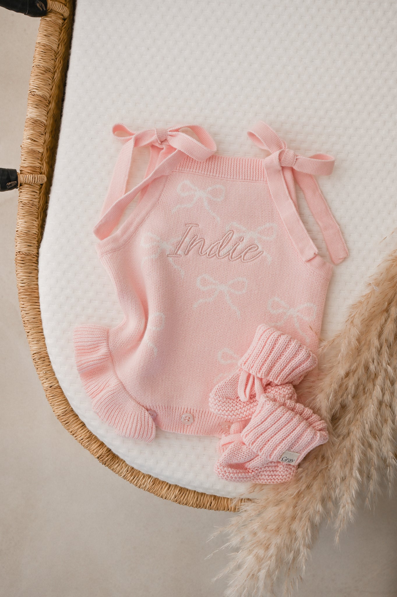 Blossom Pink Bow Romper