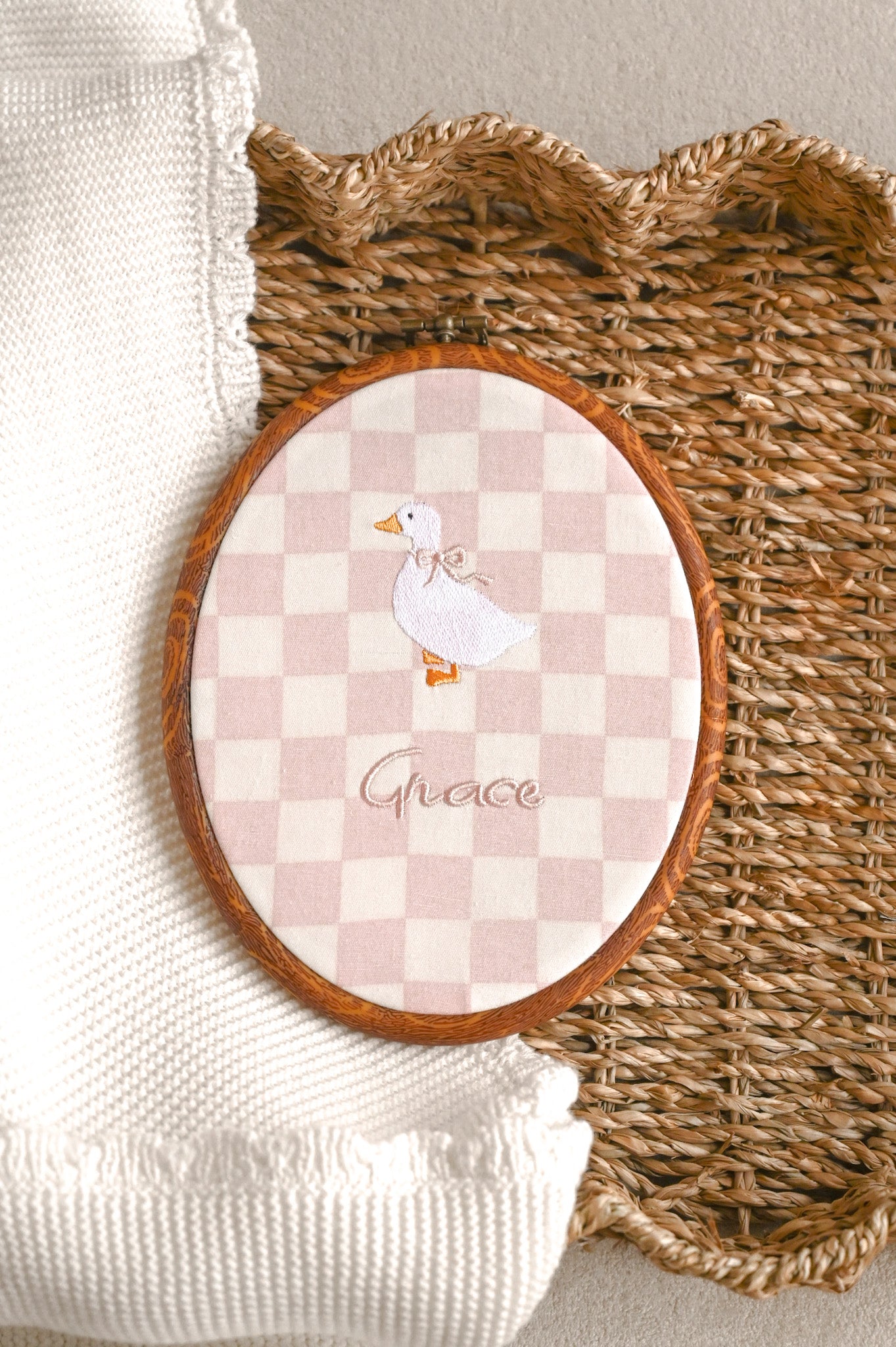 Embroidery Hoop Plaque | Goose