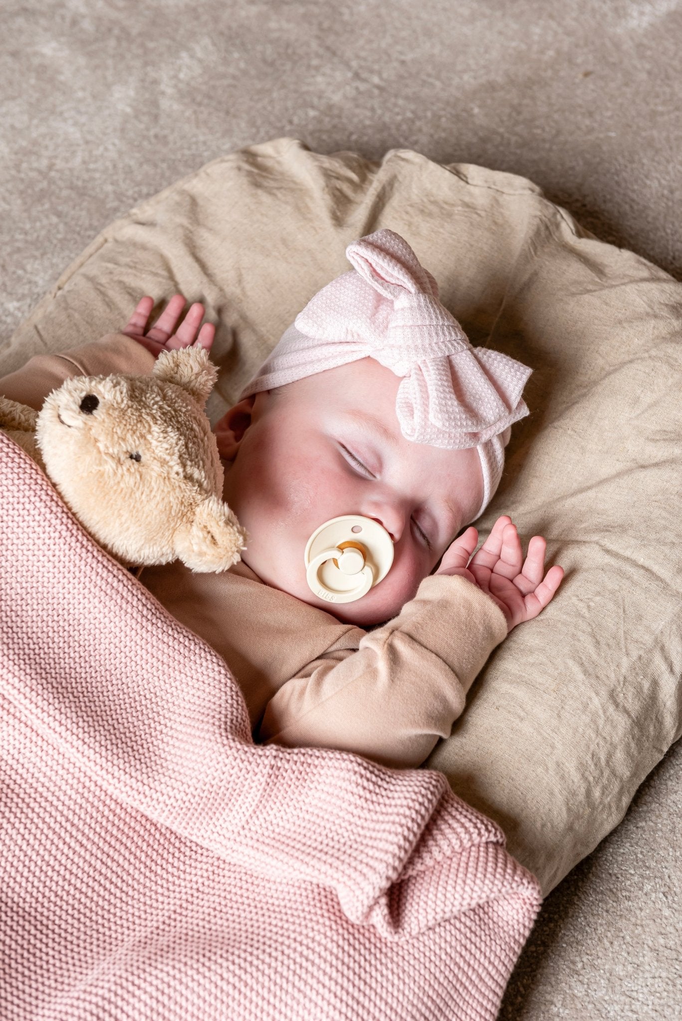 Top Knots | Baby Head Bow | Baby Pink