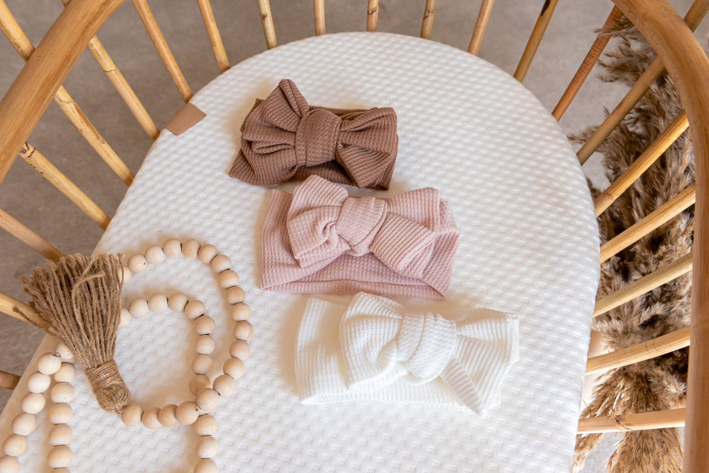 Top Knots | Baby Head Bow | Neutral Set of 3