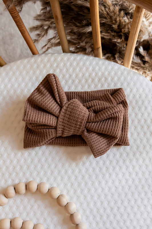 Top Knots | Baby Head Bow | Brown