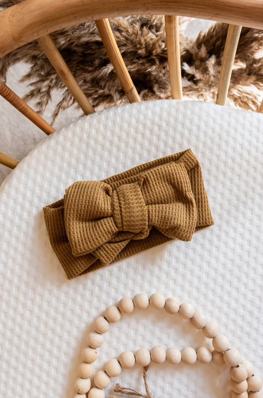 Top Knots | Baby Head Bow | Khaki