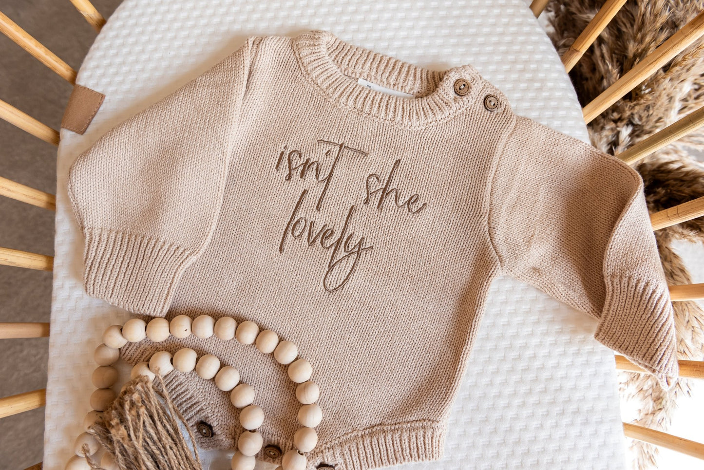 Baby Romper | Isn't She Lovely | Soft Beige