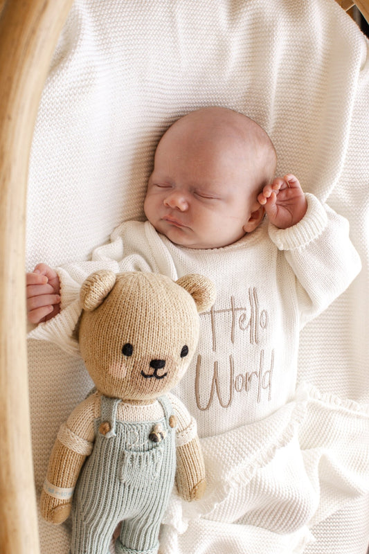 Hello World Romper - | White