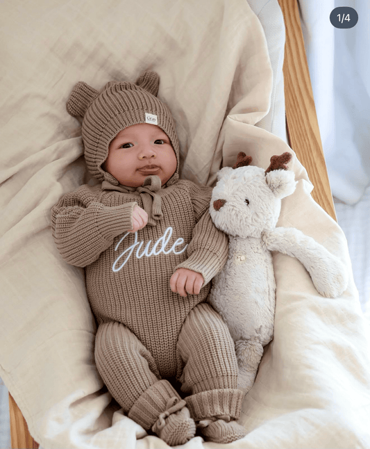 Personalised Full Length Romper | Mocha