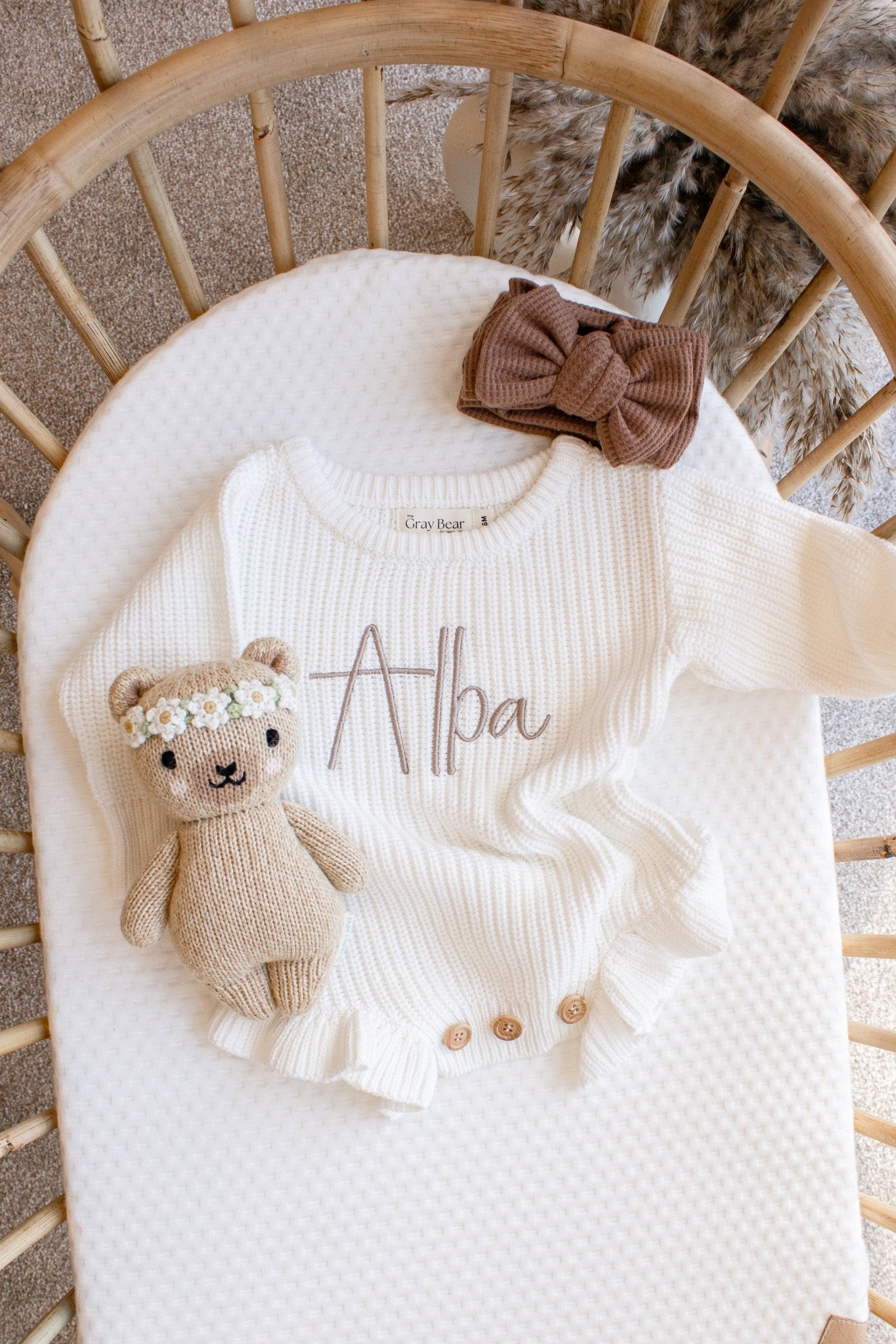 Chunky Knit Ruffle Romper Baby Girl Romper Baby girl onesie