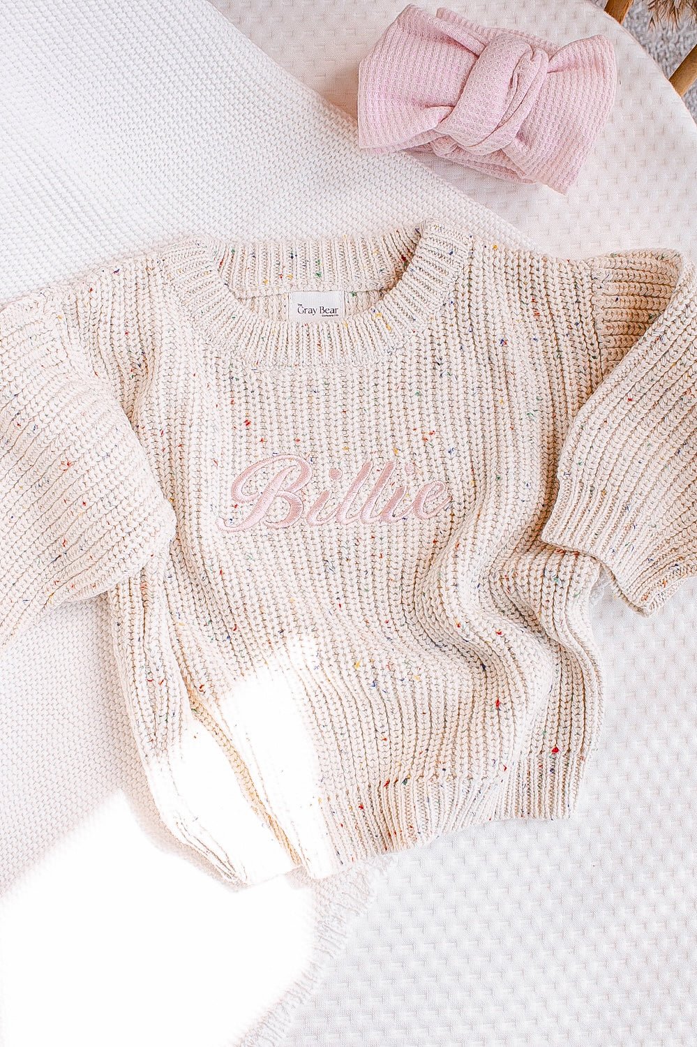 Speckled Chunky Knit Sweater | Cream