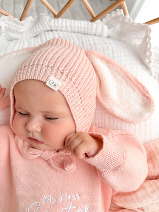 Bunny Rabbit Bonnet | Blossom pink