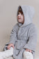 Grey Luxury Personalised Kids Dressing Gown