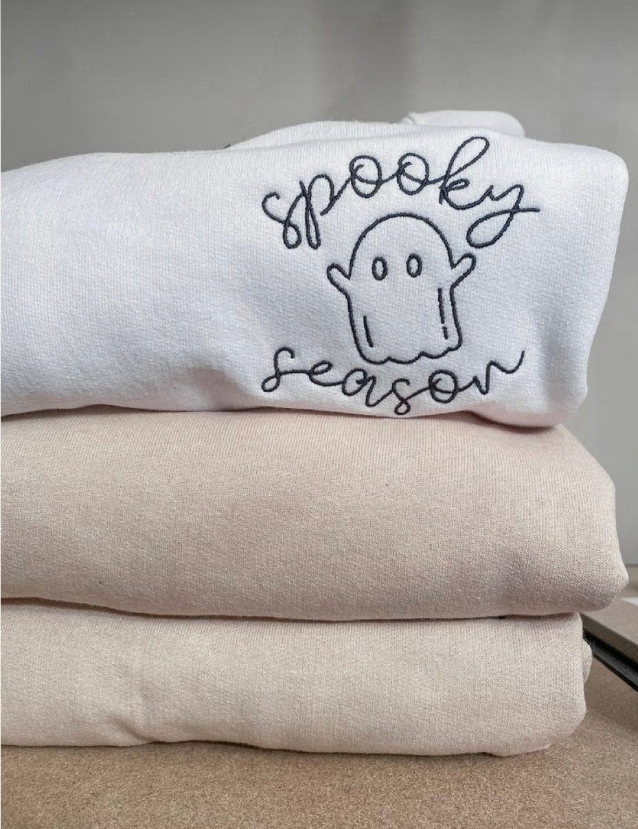 Spooky Season Embroidered Sweatshirt Adult Unisex