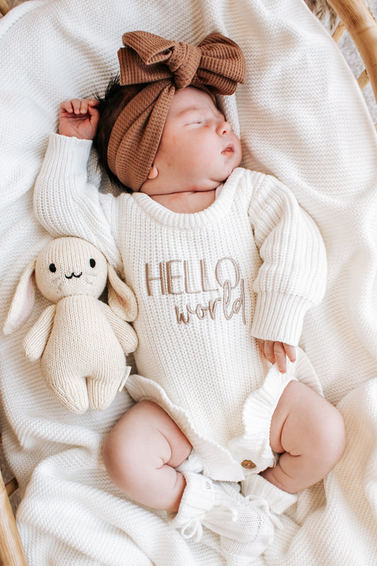 Chunky Ruffle Romper | Hello World
