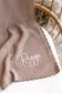 Scalloped Edge Baby Knit Blanket | Mocha