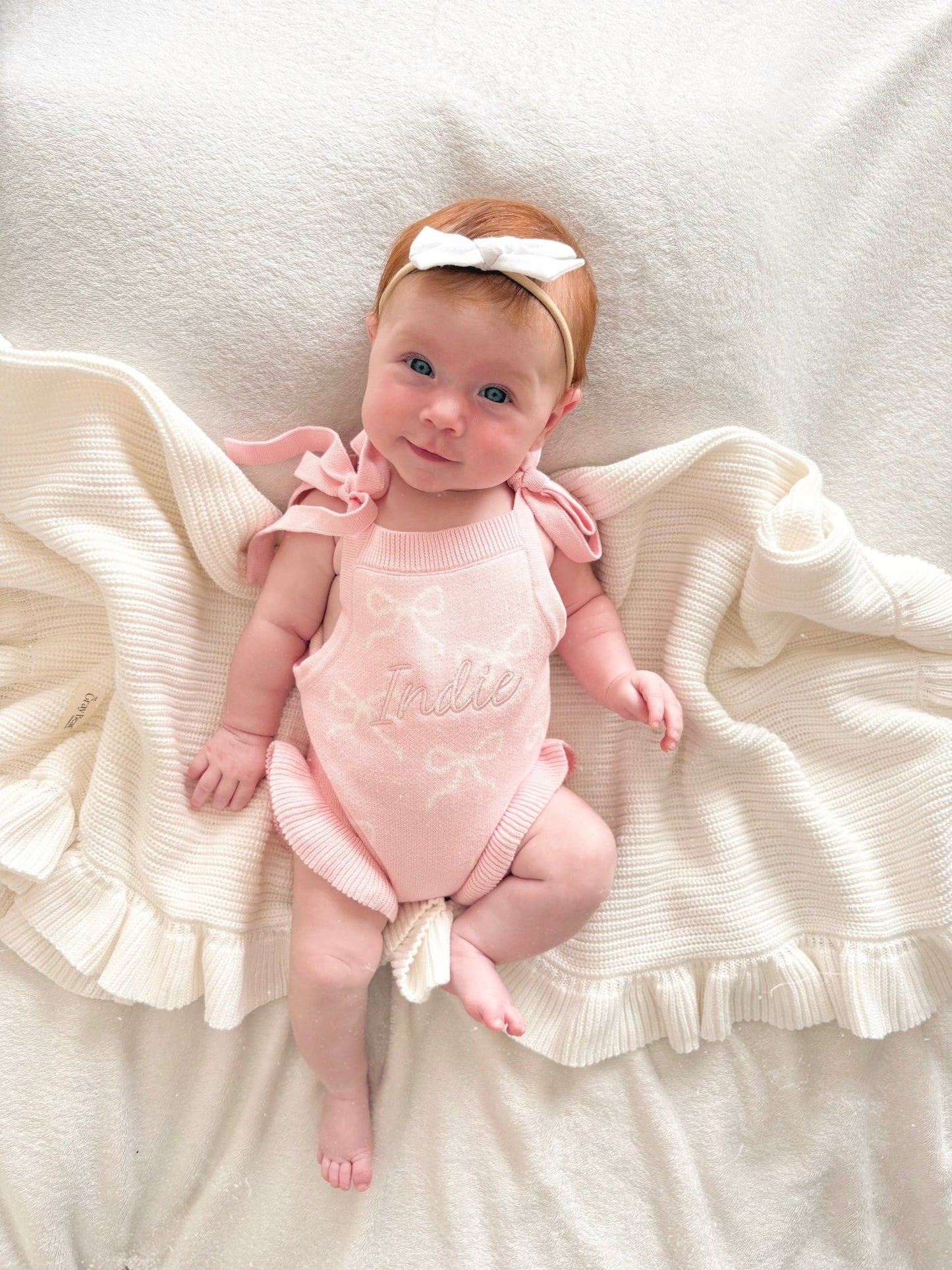 Blossom Pink Bow Romper