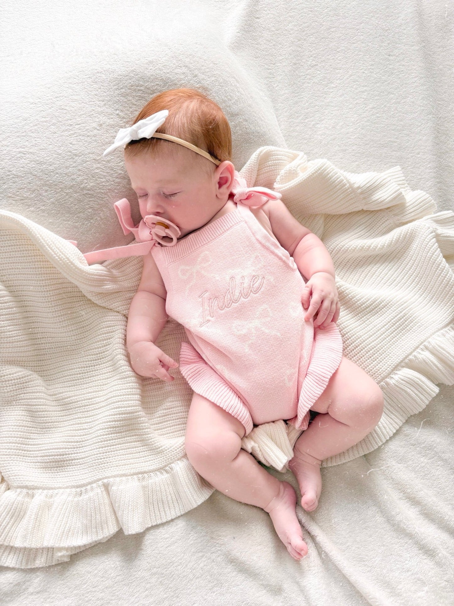 Blossom Pink Bow Romper