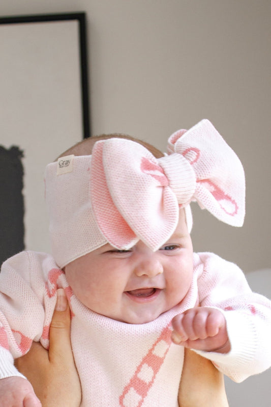 Pink Candy Cane Head bow | Christmas Collection