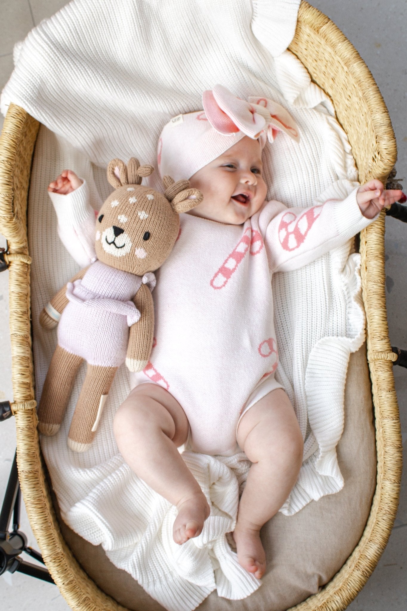 Pink Candy Cane Romper | Christmas Collection