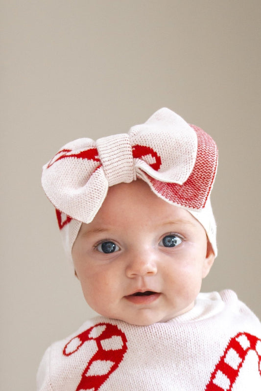 Red Candy Cane Head bow | Christmas Collection