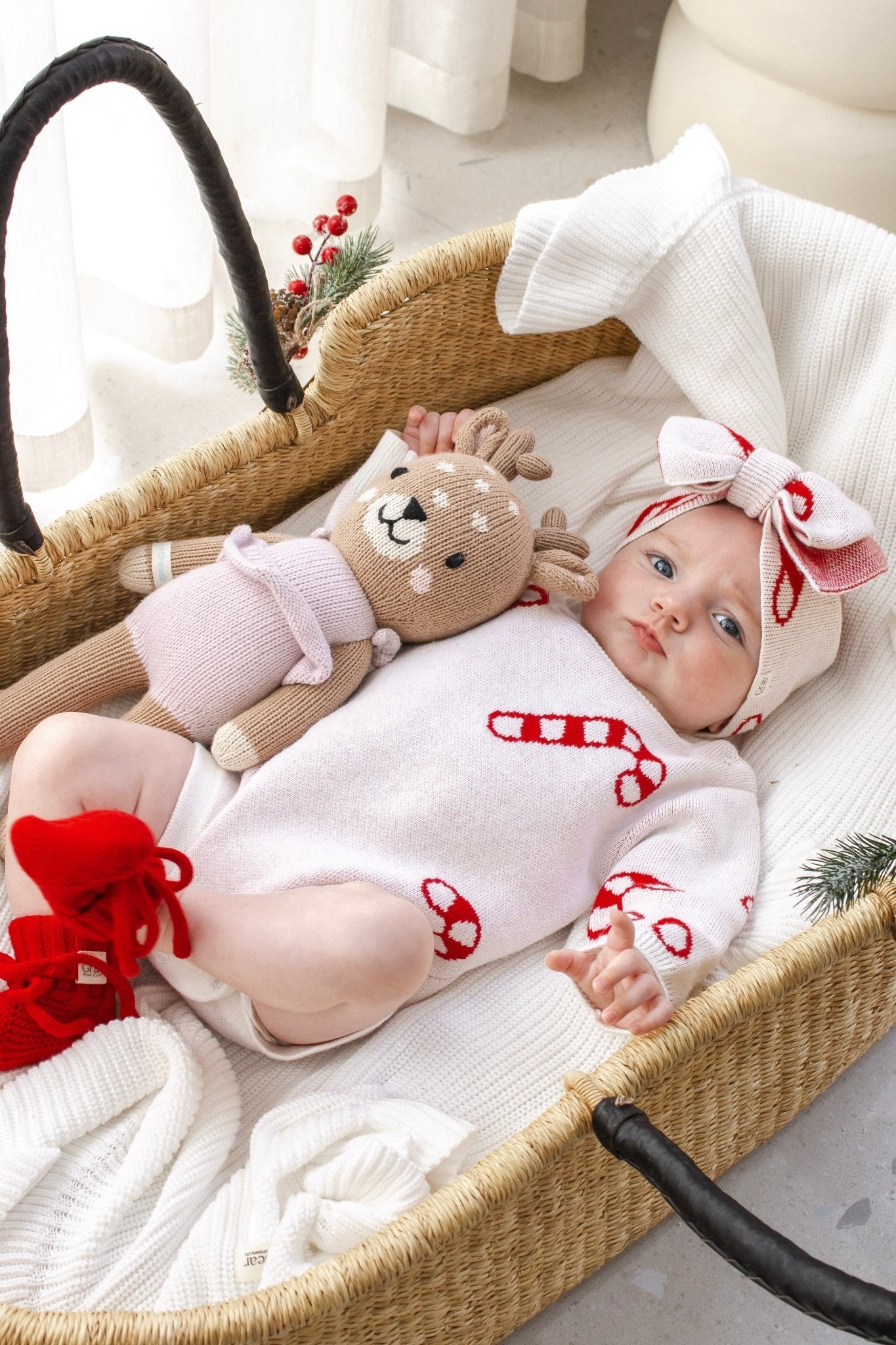 Red Candy Cane Romper | Christmas Collection
