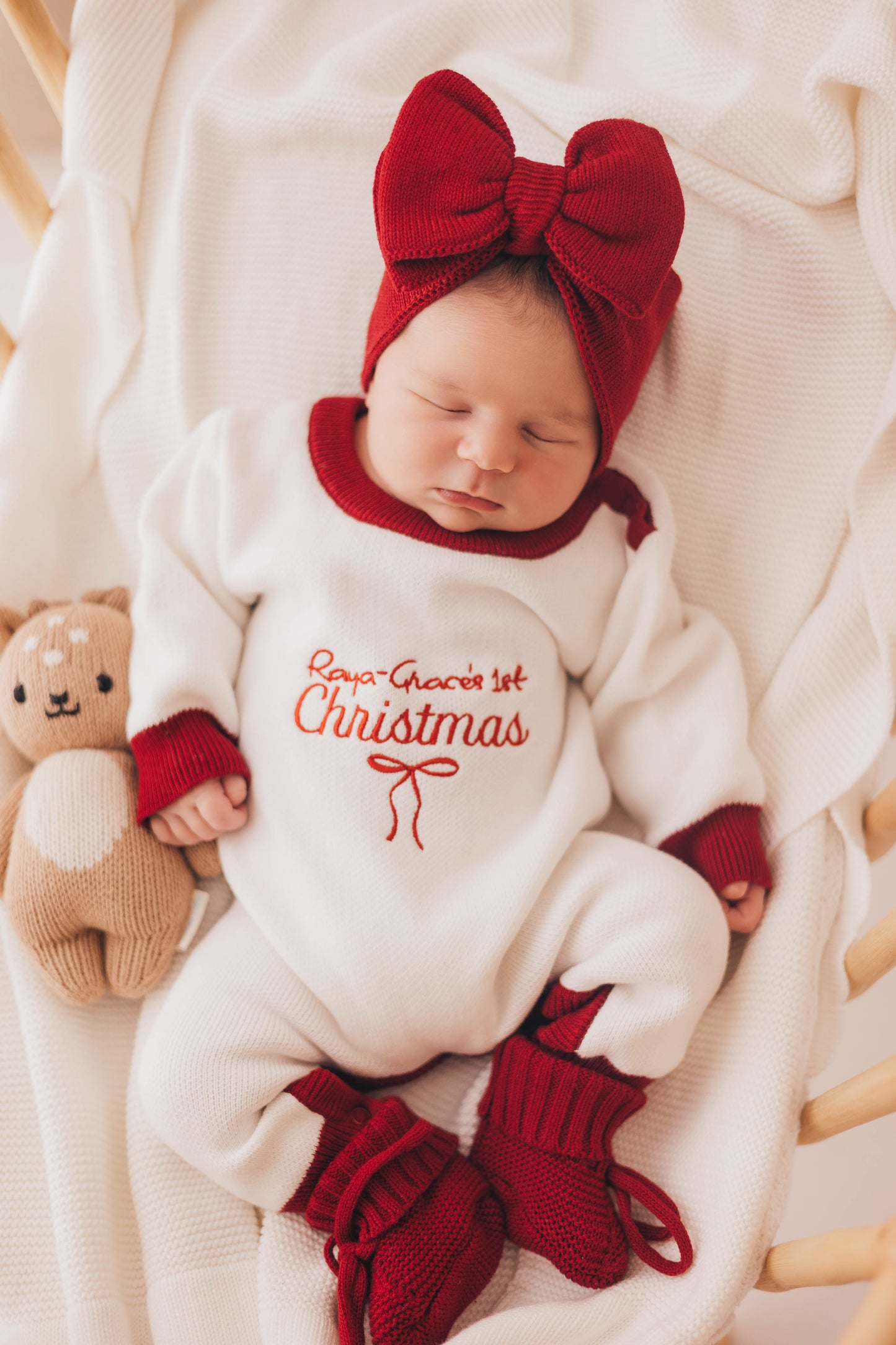 Unisex Personalised first Christmas Romper | Colour Block