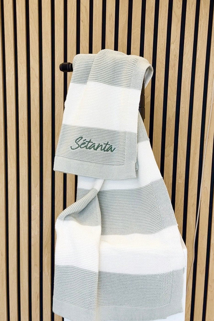 Striped Blanket | mint Green