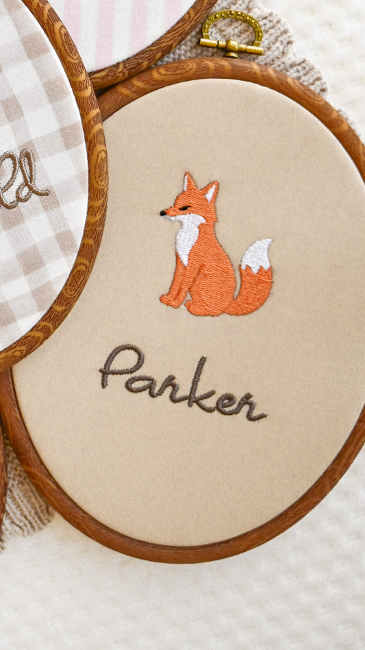 Embroidery Hoop Plaque | Fox
