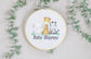 Personalised Embroidered Nursery Decor Hoop - Safari theme