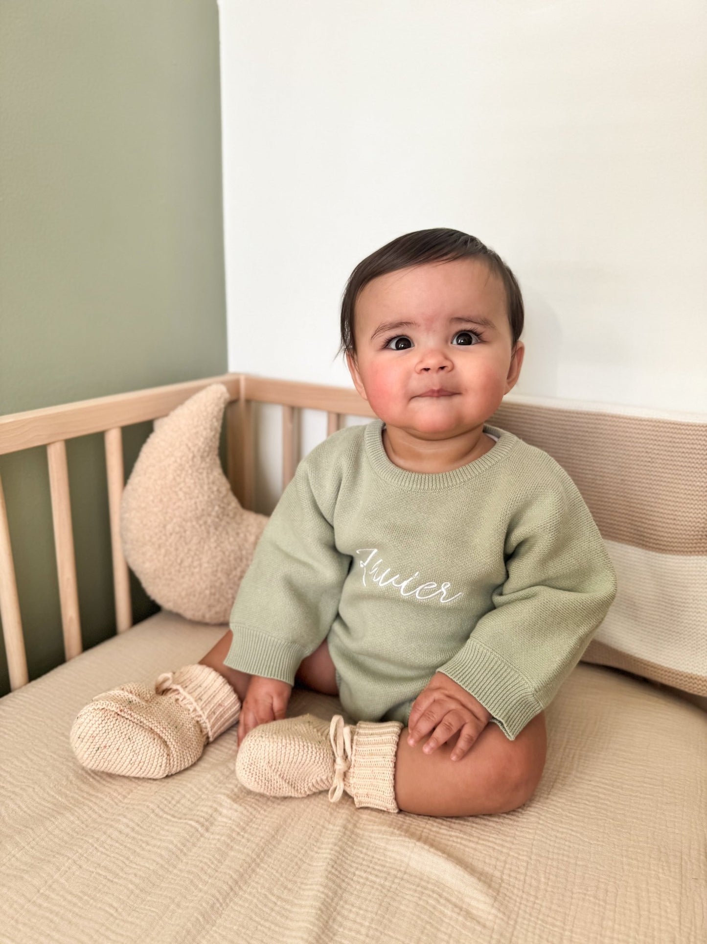 Personalised Unisex Romper | Sage Green