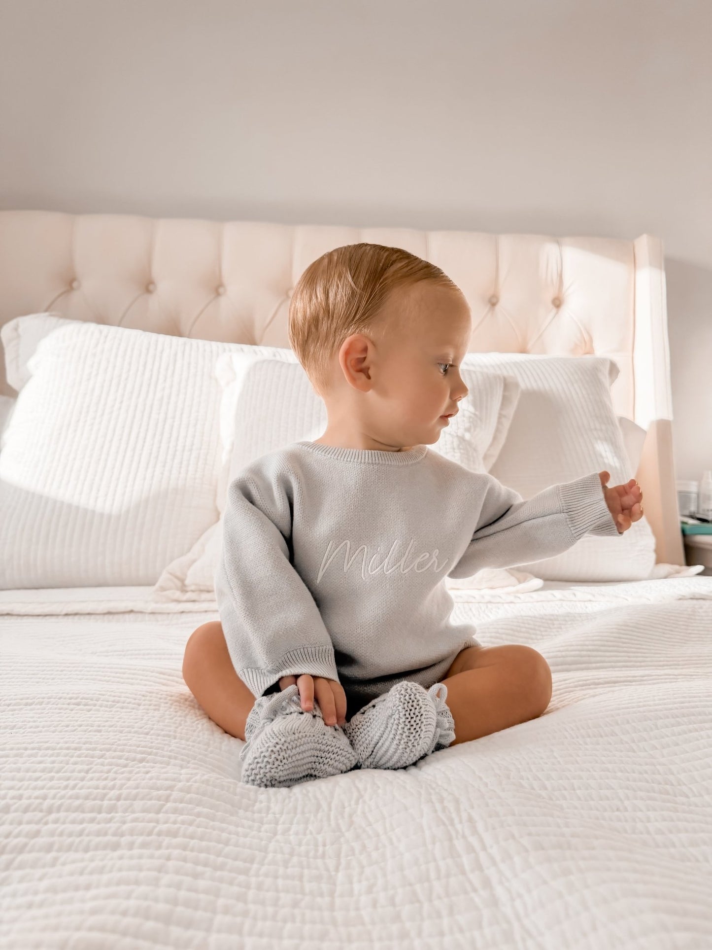 Personalised Unisex Romper | Powder Blue