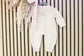 Soft Cotton Baby Beige Knit Onesie for Newborns