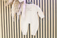 Baby Oatmeal Scallop Edged Knit Onesie