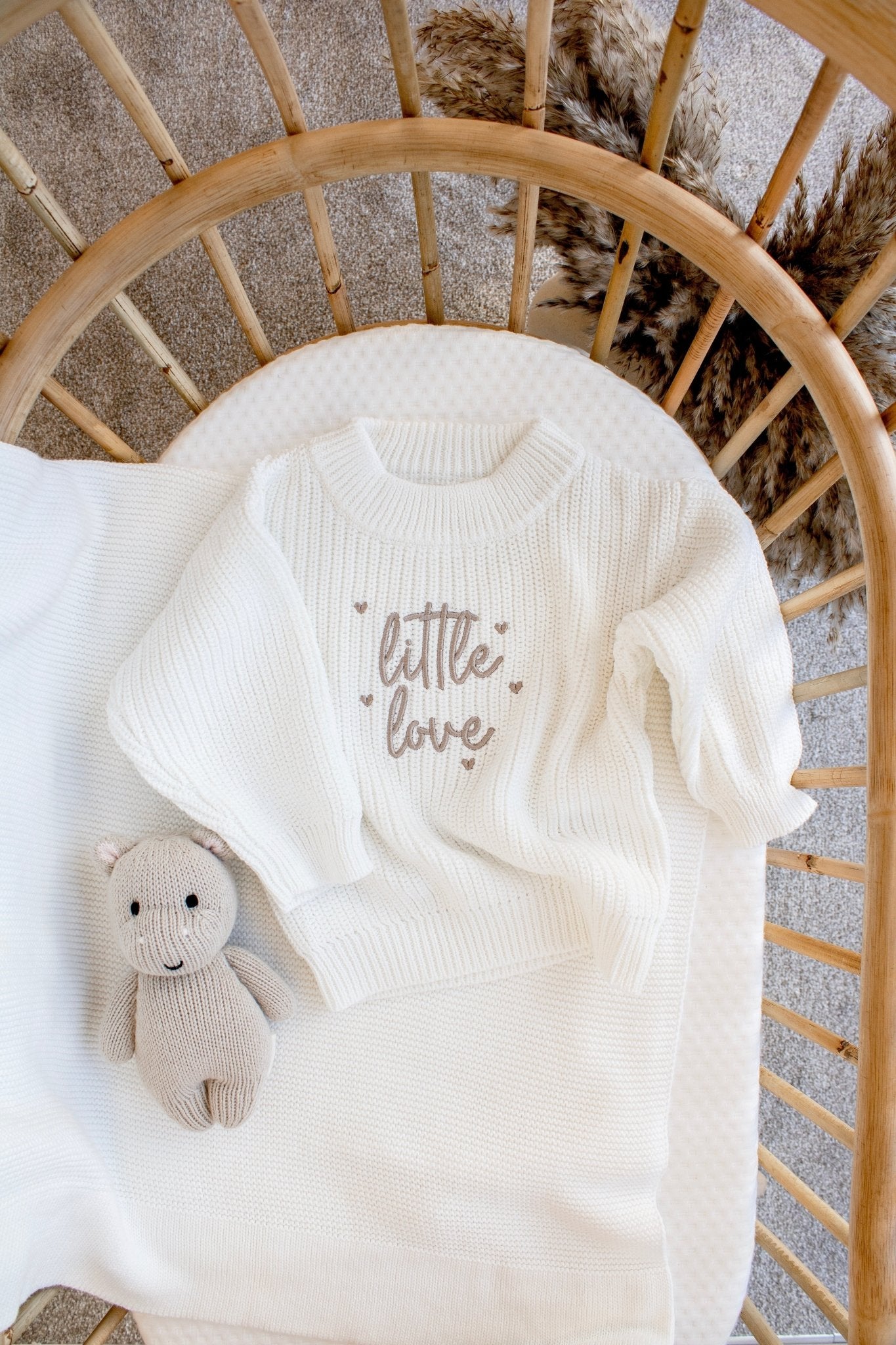 White Chunky Knit Jumper | Little Love