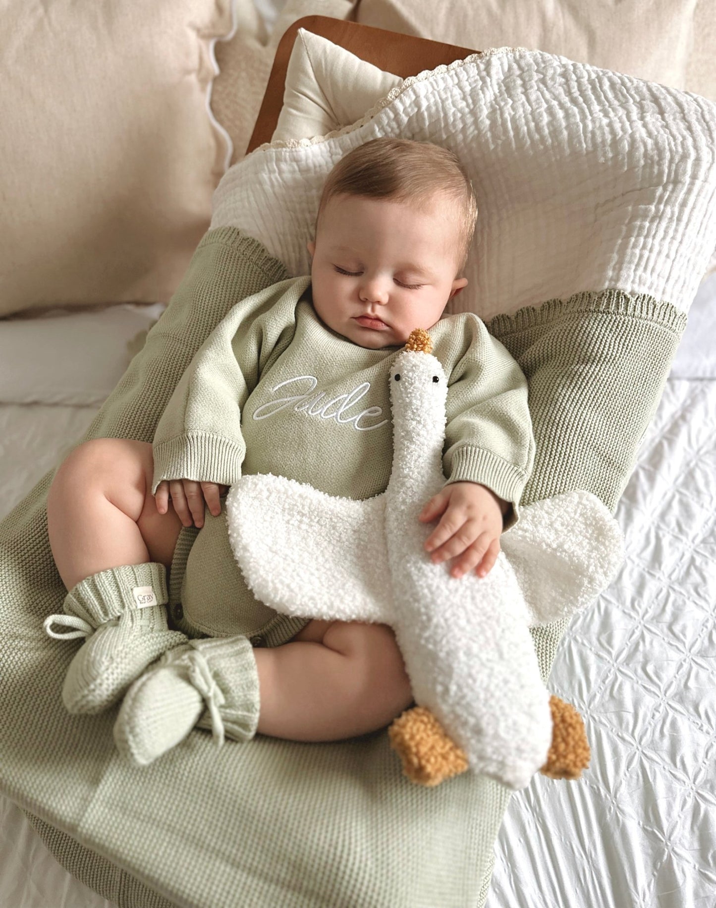 Personalised Unisex Romper | Sage Green