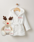 Christmas Kids Personalised Embroidered Reindeer Teddy & Dressing Gown Set