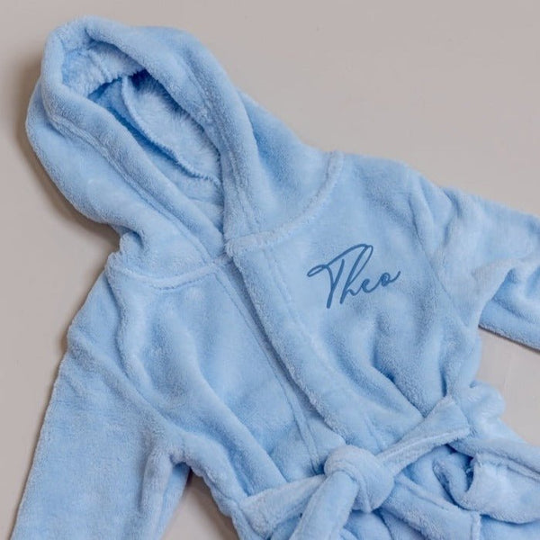 Blue Personalised Children's Dressing Gown