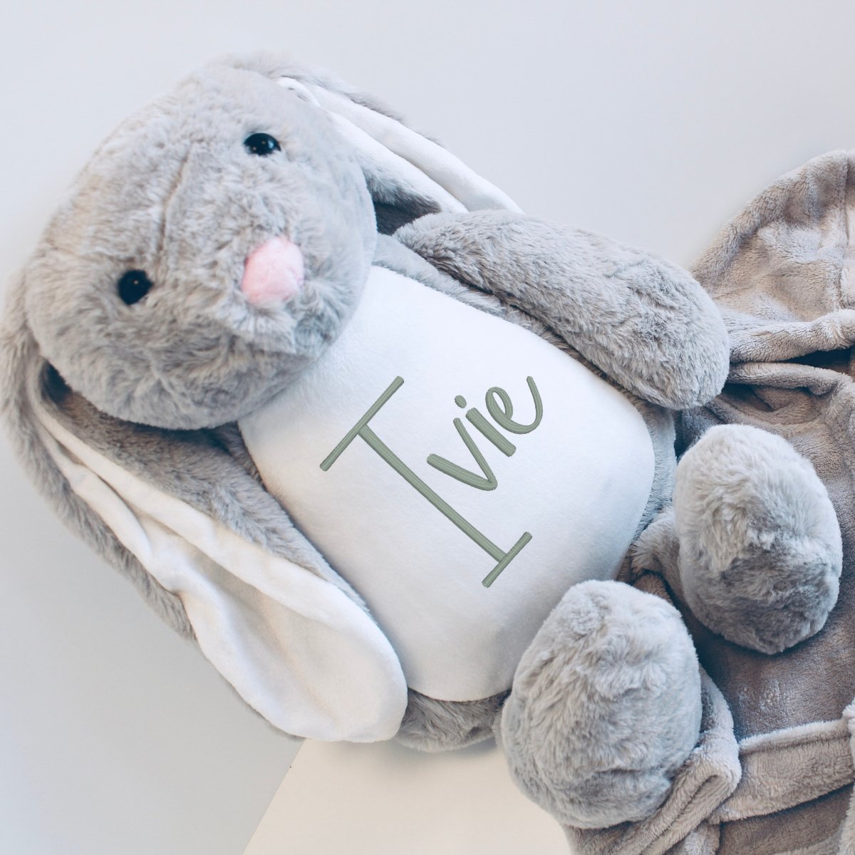 Bunny Rabbit Embroidered Name Teddy